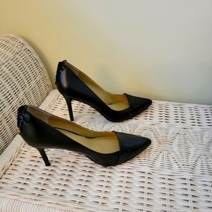 Black Leather Pumps - size 9.5M - New - FREE SHIPPING